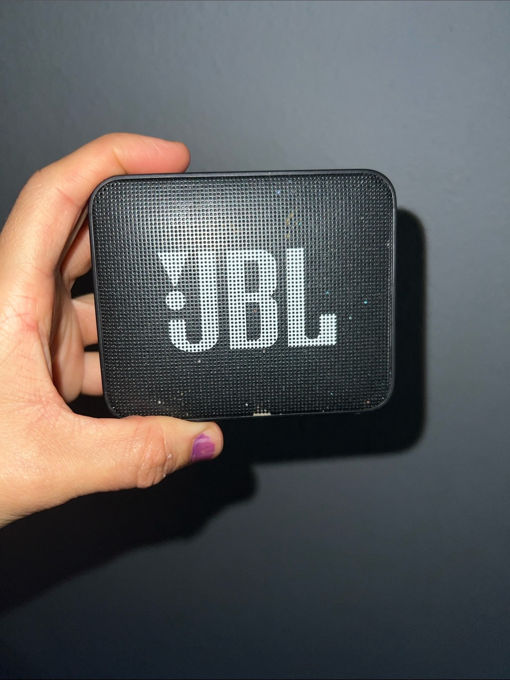 JBL Black Portable Bluetooth Speaker with Front Logo
